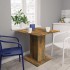 Mesa de comedor madera contrachapada roble ahumado 80x80x75