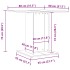 Mesa de comedor madera contrachapada roble ahumado 80x80x75
