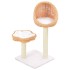 Rascador para gatos con poste de sisal madera natural de