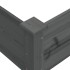 Jardinera arriate madera maciza de abeto gris 120x120x56