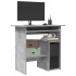 Escritorio de madera contrachapada gris hormigón 80x45x74