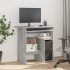 Escritorio de madera contrachapada gris hormigón 80x45x74