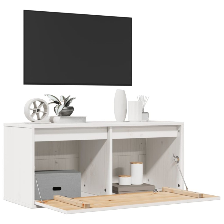 Armario de pared de madera maciza de pino blanco 80x30x35