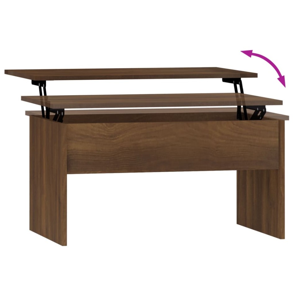 Mesa de centro madera de ingeniería marrón roble