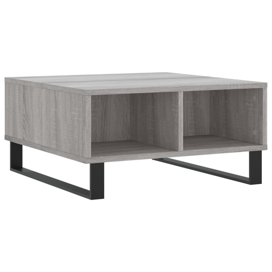 Mesa de centro madera de ingeniería gris Sonoma 60x60x30