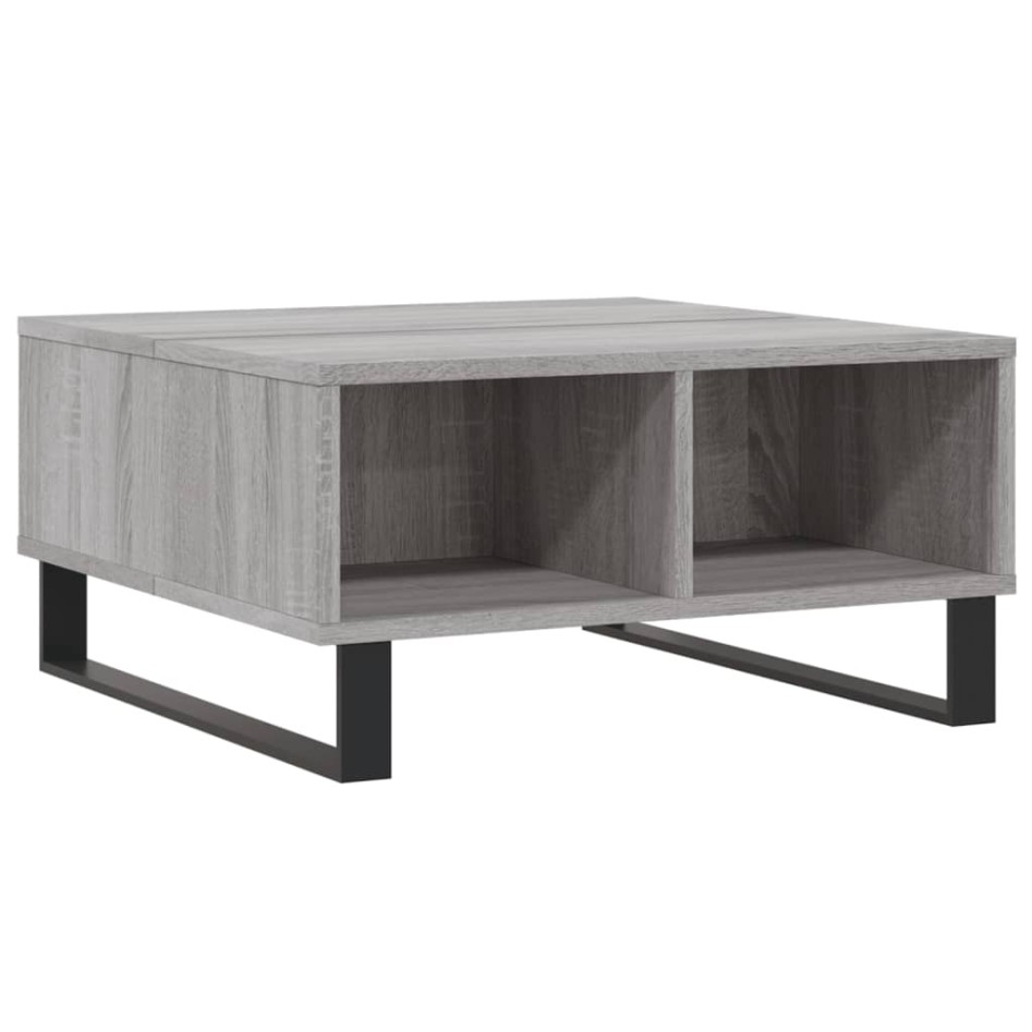 Mesa de centro madera de ingeniería gris Sonoma 60x60x30