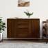 Aparador de madera de ingeniería marrón roble 104x35x70