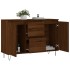 Aparador de madera de ingeniería marrón roble 104x35x70