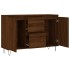 Aparador de madera de ingeniería marrón roble 104x35x70