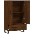 Aparador alto madera de ingeniería roble marrón 69,5x31x115