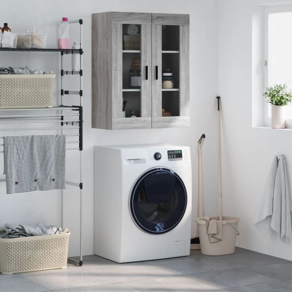 Armario de pared gris Sonoma 69,5x34x90