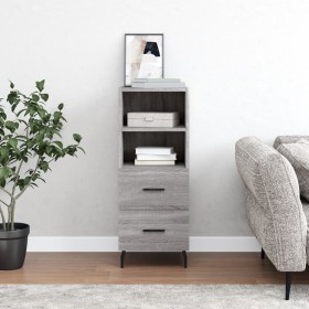 Aparador madera de ingeniería gris Sonoma 34,5x34x90