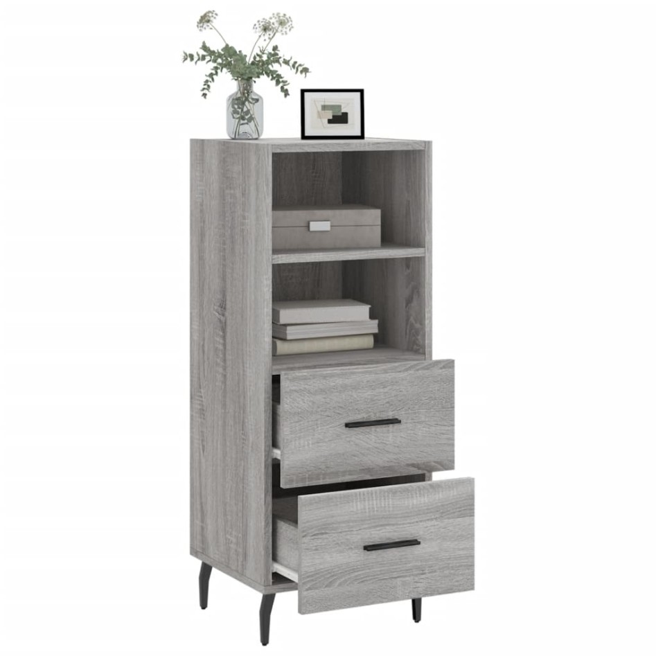 Aparador madera de ingeniería gris Sonoma 34,5x34x90