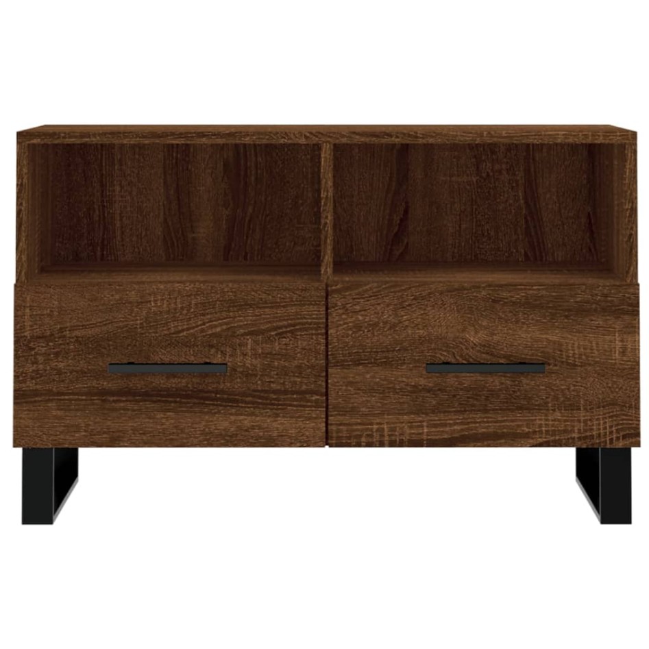 Mueble para TV madera contrachapada roble marrón 80x36x50