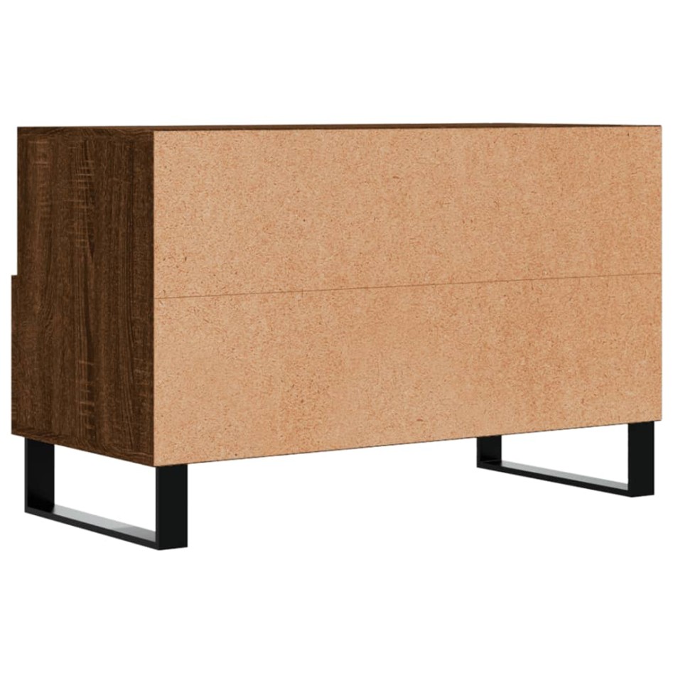 Mueble para TV madera contrachapada roble marrón 80x36x50