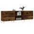 Mueble de TV madera de ingeniería roble ahumado 150x30x50