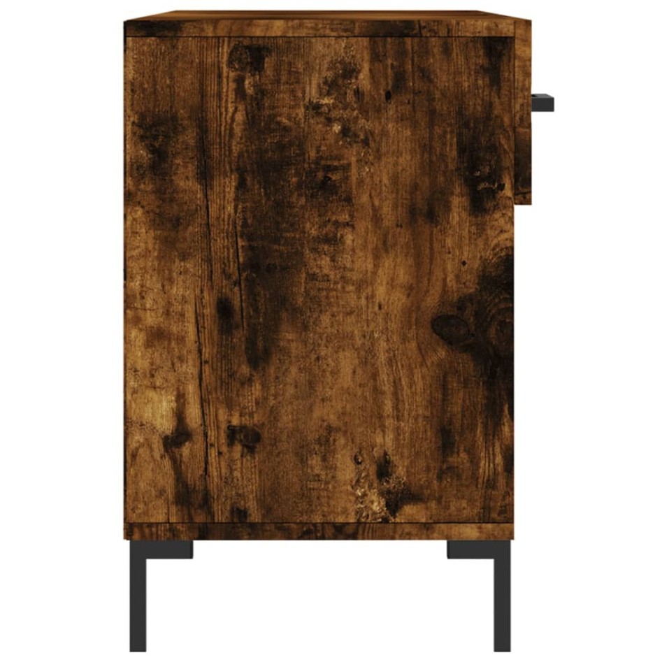 Banco zapatero madera de ingeniería roble ahumado 102x35x55