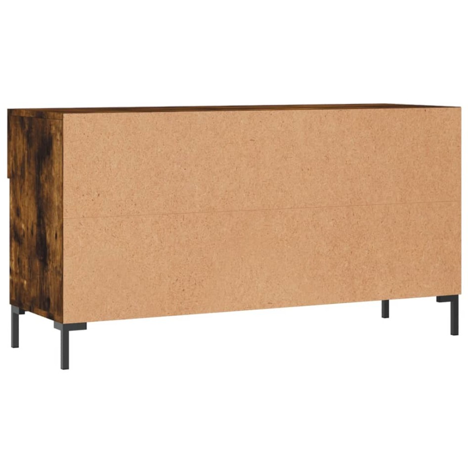 Banco zapatero madera de ingeniería roble ahumado 102x35x55