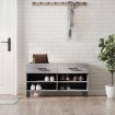 Banco zapatero madera de ingeniería gris Sonoma 102x35x55 cm