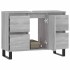 Mueble de baño madera de ingeniería gris Sonoma 80x33x60