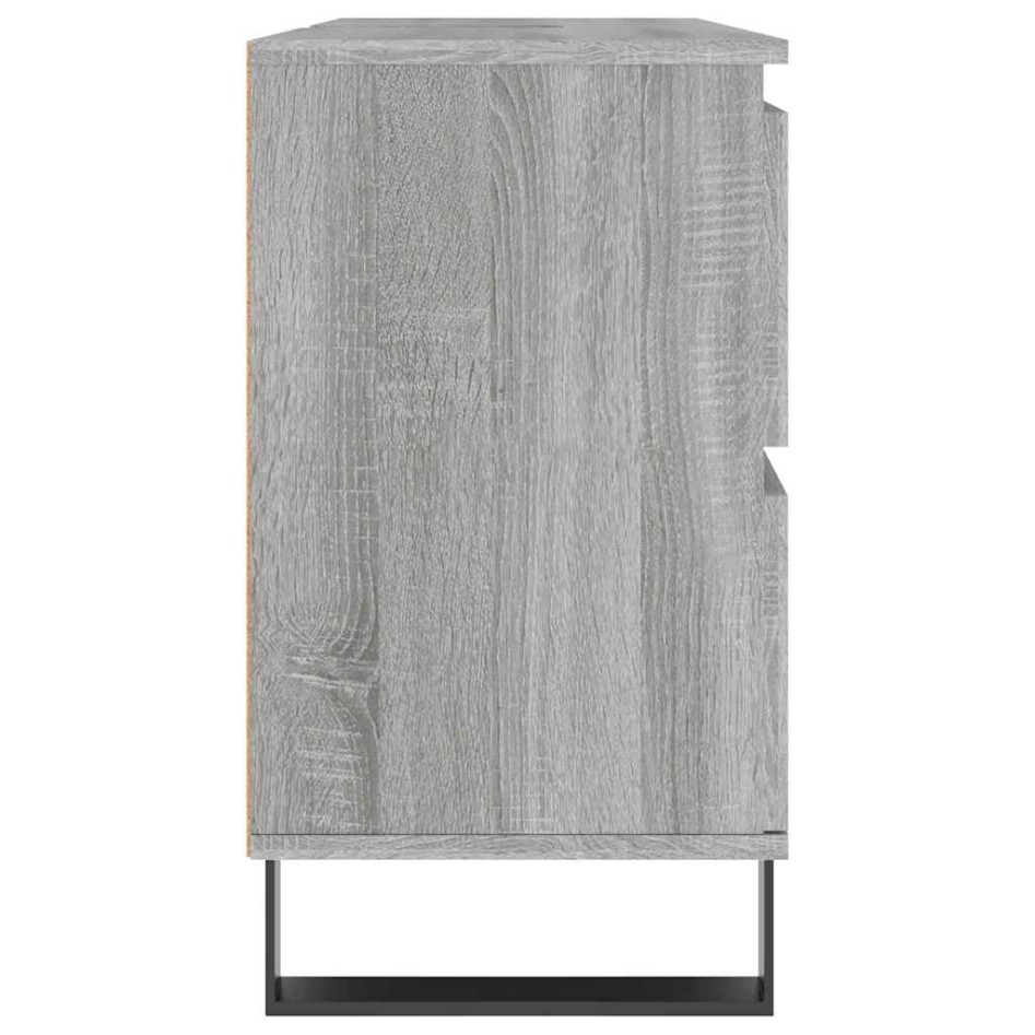 Mueble de baño madera de ingeniería gris Sonoma 80x33x60