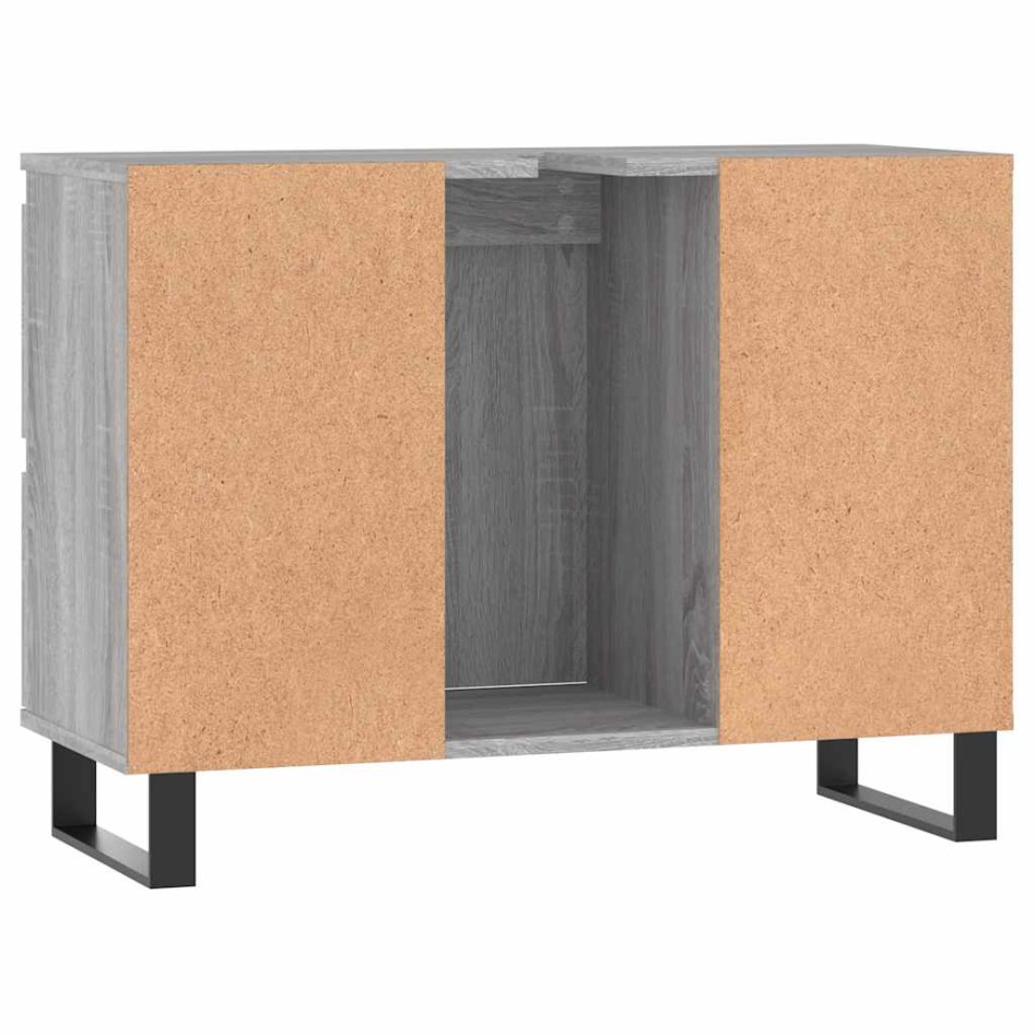 Mueble de baño madera de ingeniería gris Sonoma 80x33x60