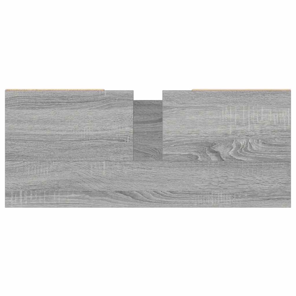 Mueble de baño madera de ingeniería gris Sonoma 80x33x60