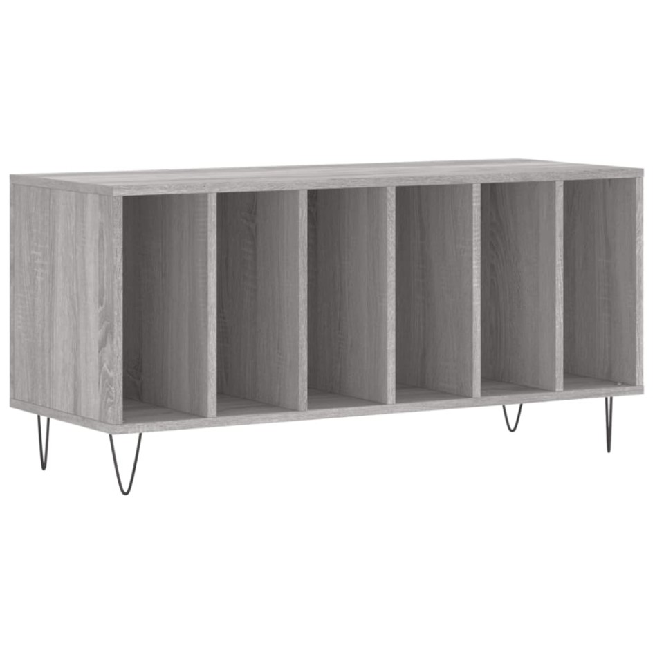 Mueble para discos madera contrachapada gris Sonoma