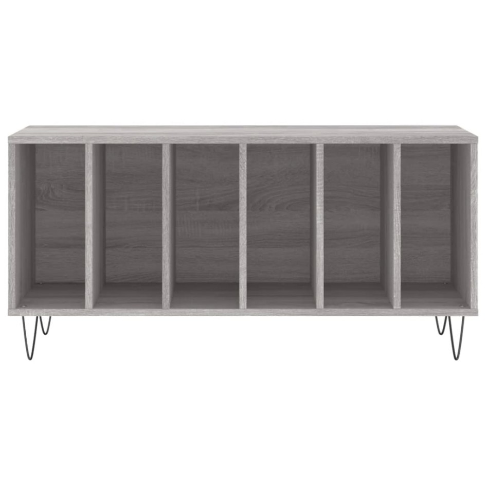 Mueble para discos madera contrachapada gris Sonoma