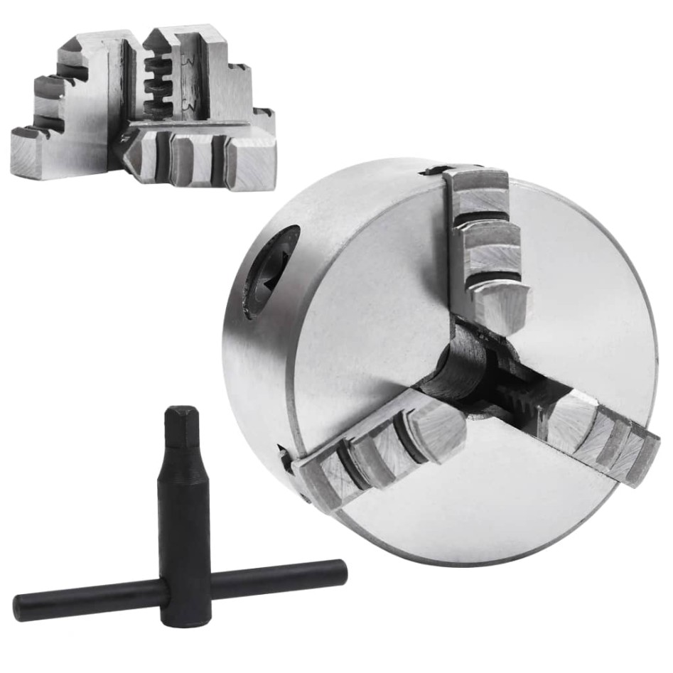 Mandril de torno autocentrante de 3 mordazas 80 mm