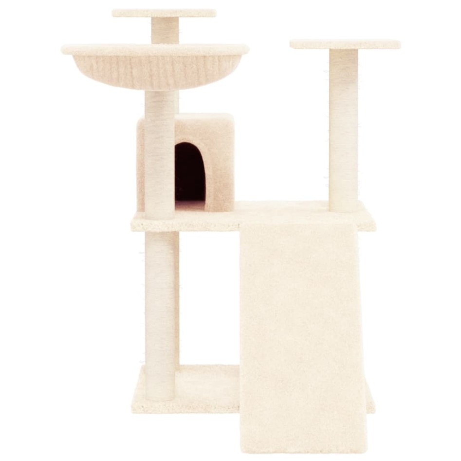Rascador para gatos con postes de sisal color crema 83