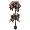 Planta artificial azalea con maceta 155 cm verde y rosa