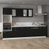 Armario bajo cajón cocina madera ingeniería negro