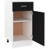 Armario bajo cajón cocina madera ingeniería negro