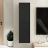 Mueble pared TV madera contrachapada negro 30,5x30x110