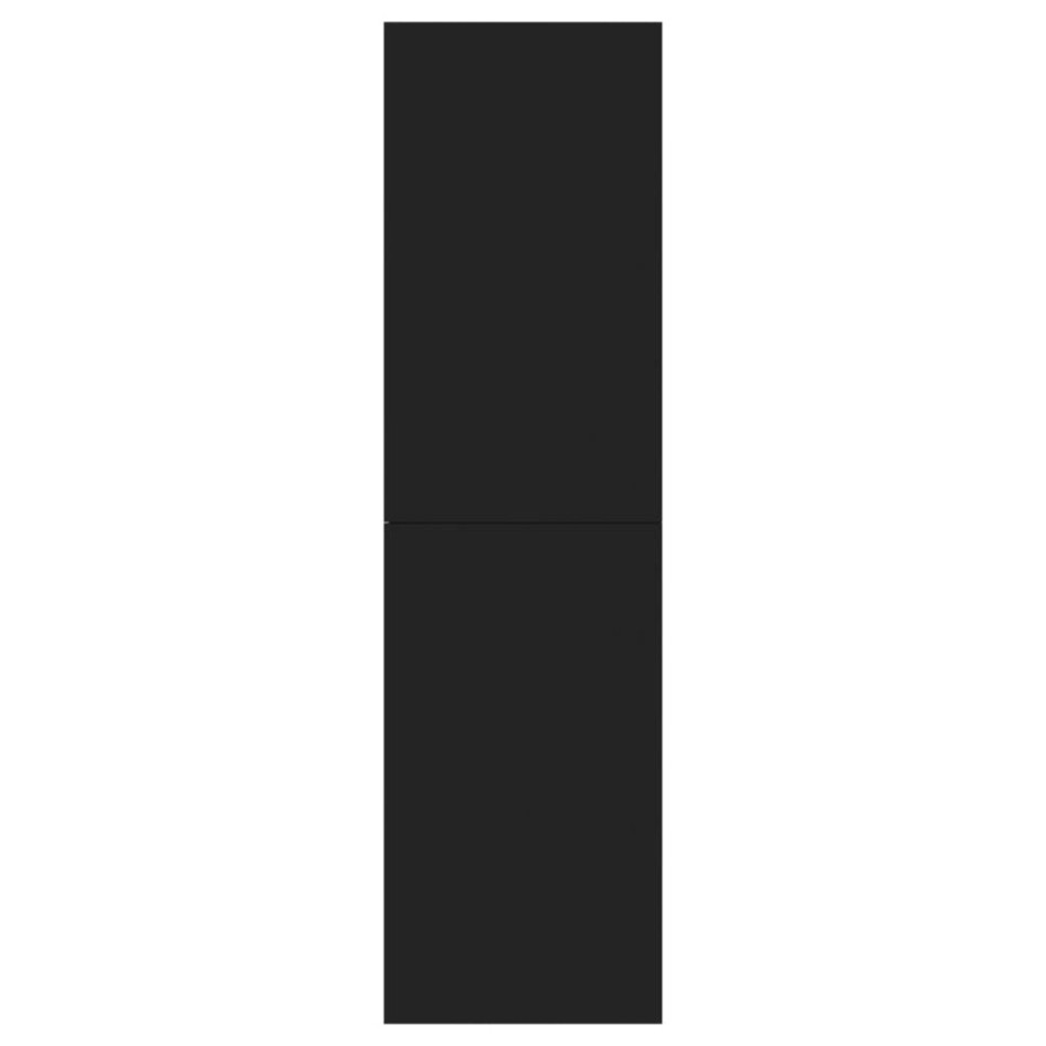 Mueble pared TV madera contrachapada negro 30,5x30x110