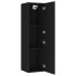 Mueble pared TV madera contrachapada negro 30,5x30x110