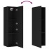 Mueble pared TV madera contrachapada negro 30,5x30x110