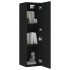 Mueble pared TV madera contrachapada negro 30,5x30x110