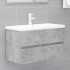Set muebles de baño 2 piezas madera contrachapada gris