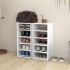 Muebles zapateros 2 uds contrachapada blanco 31,5x35x70