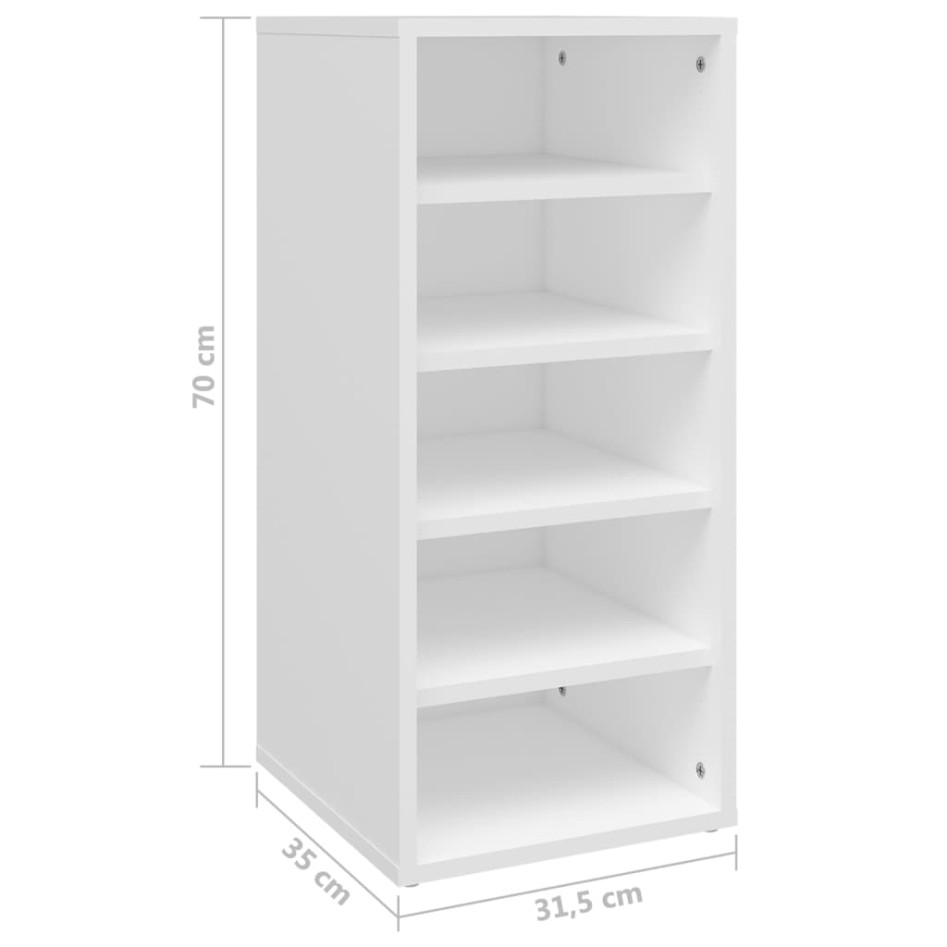 Muebles zapateros 2 uds contrachapada blanco 31,5x35x70