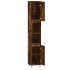 Armario de baño madera contrachapada roble ahumado 30x30x190