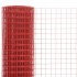 Alambrada de gallinero acero revestimiento PVC rojo 25x1,5