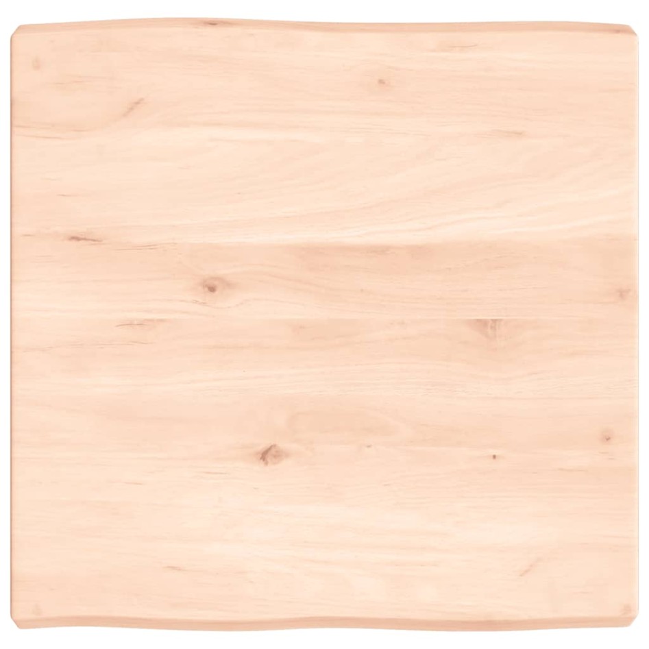Tablero de mesa madera maciza borde natural 60x60x(2-6)