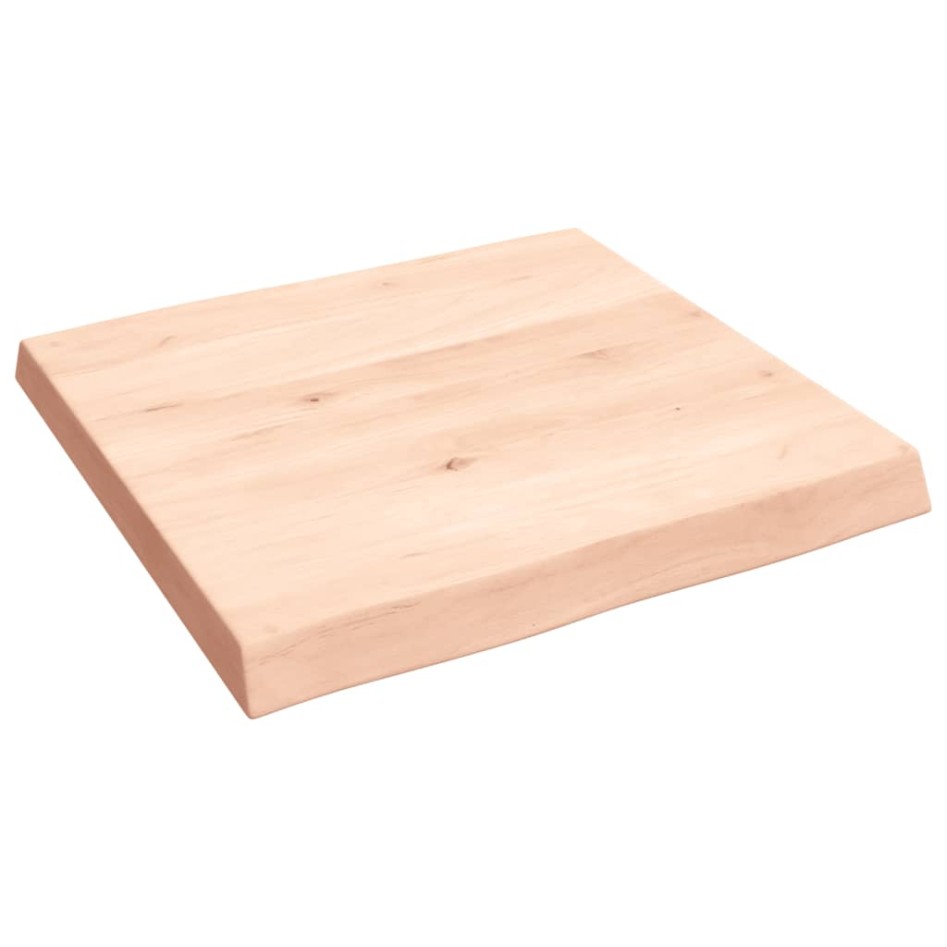 Tablero de mesa madera maciza borde natural 60x60x(2-6)