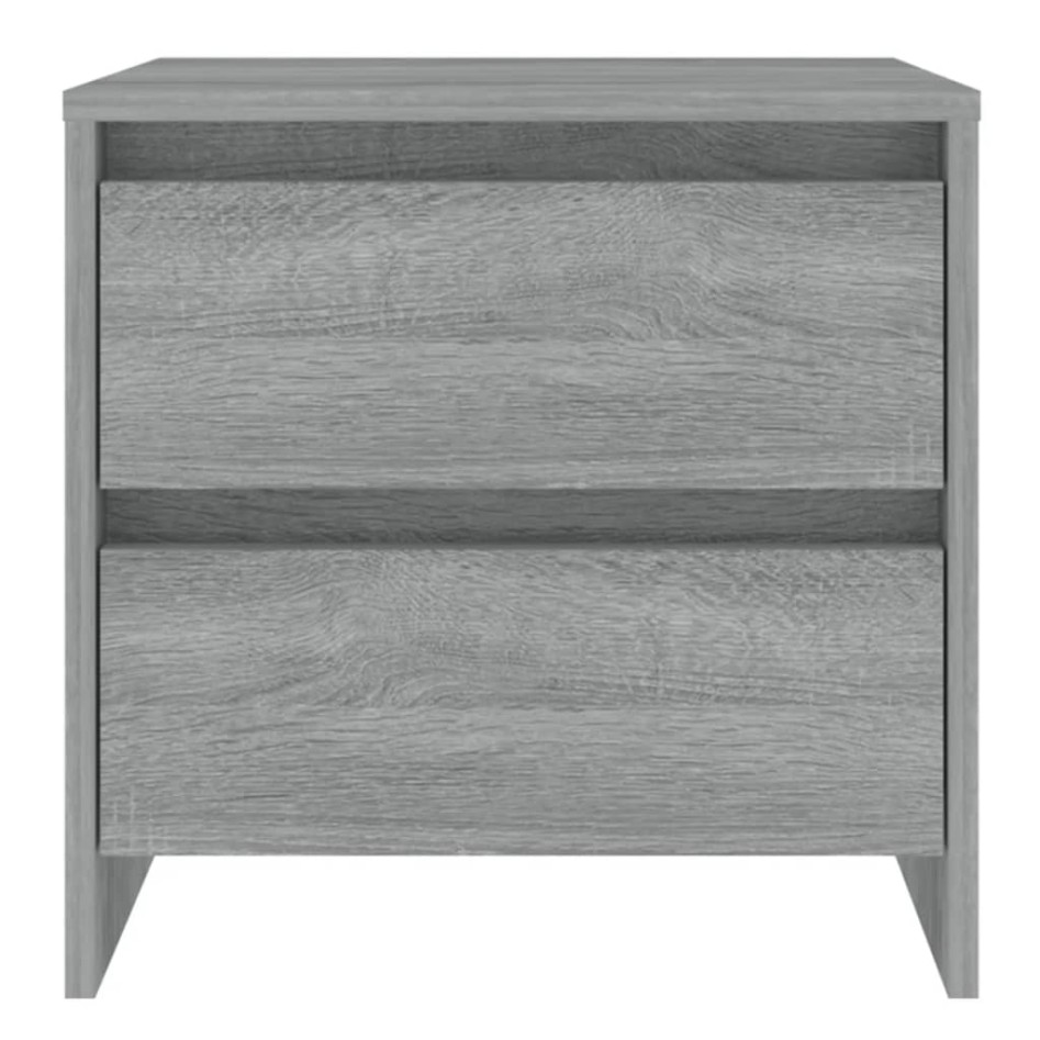 Mesita noche 2 uds madera ingeniería gris Sonoma