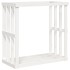 Soporte para leña de exterior madera pino blanco 108x52x106