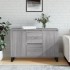 Aparador de madera de ingeniería gris Sonoma 104x35x70