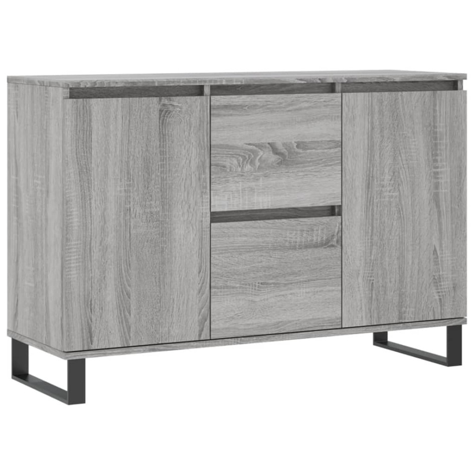 Aparador de madera de ingeniería gris Sonoma 104x35x70